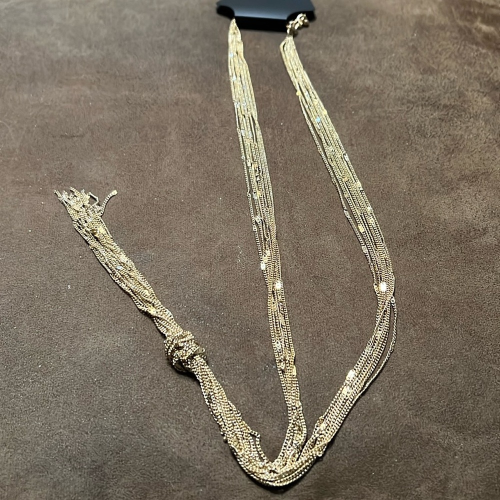 NWT Metal Knotted Necklace